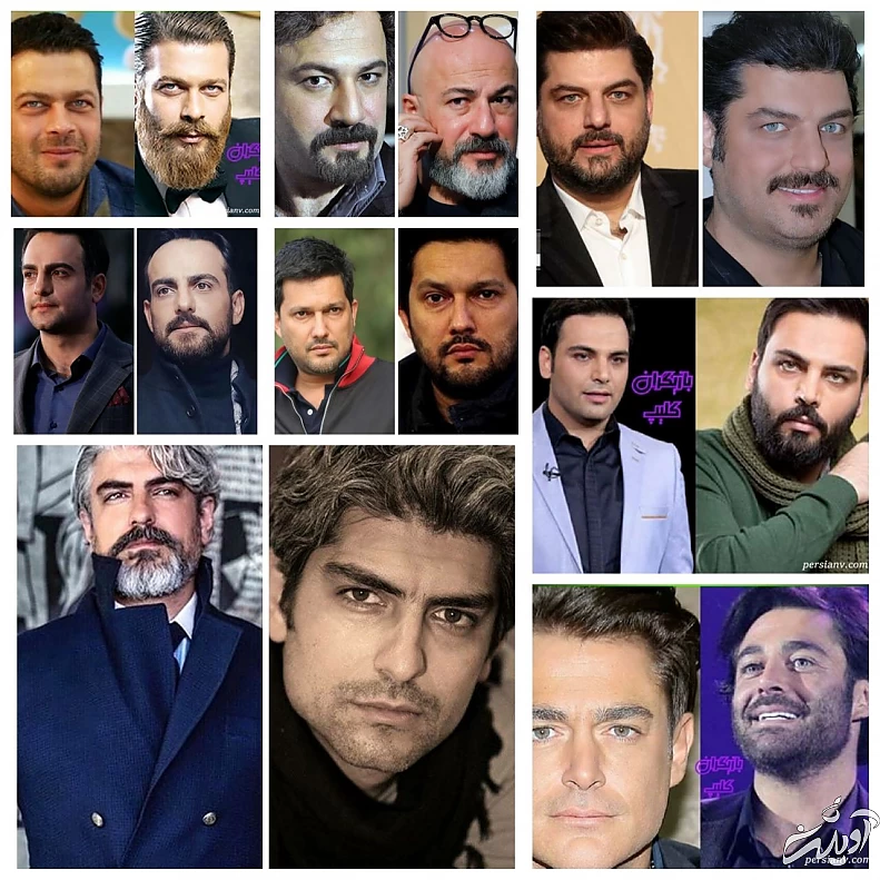 هنرمندان ایرانی با‌ ریش و بی ریش/ تصویر